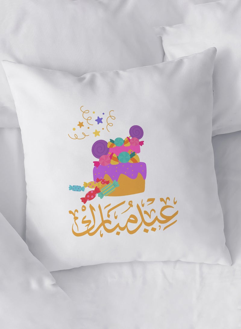 لوحة غطاء وسادة من البوليستر بتصميم عيد مبارك - Image 2